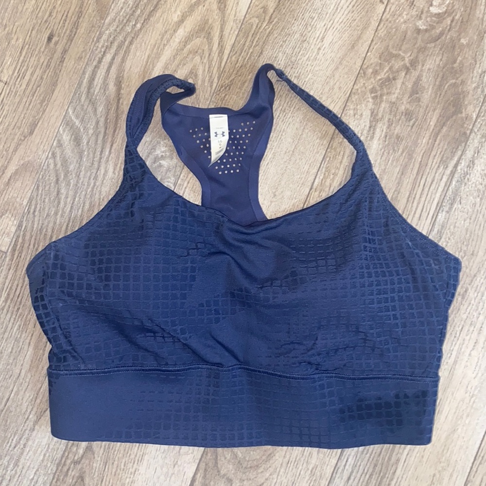 NWOT blue Under Armour compression sports bra (see matching leggings)